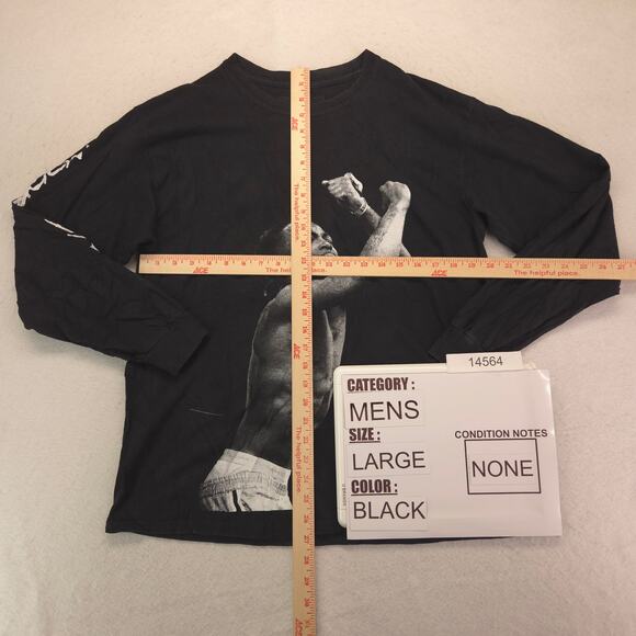 XXXtentacion Rap Graphic Crew Neck Long Sleeve T-Shirt Adult Mens Size L Black - Picture 5 of 9